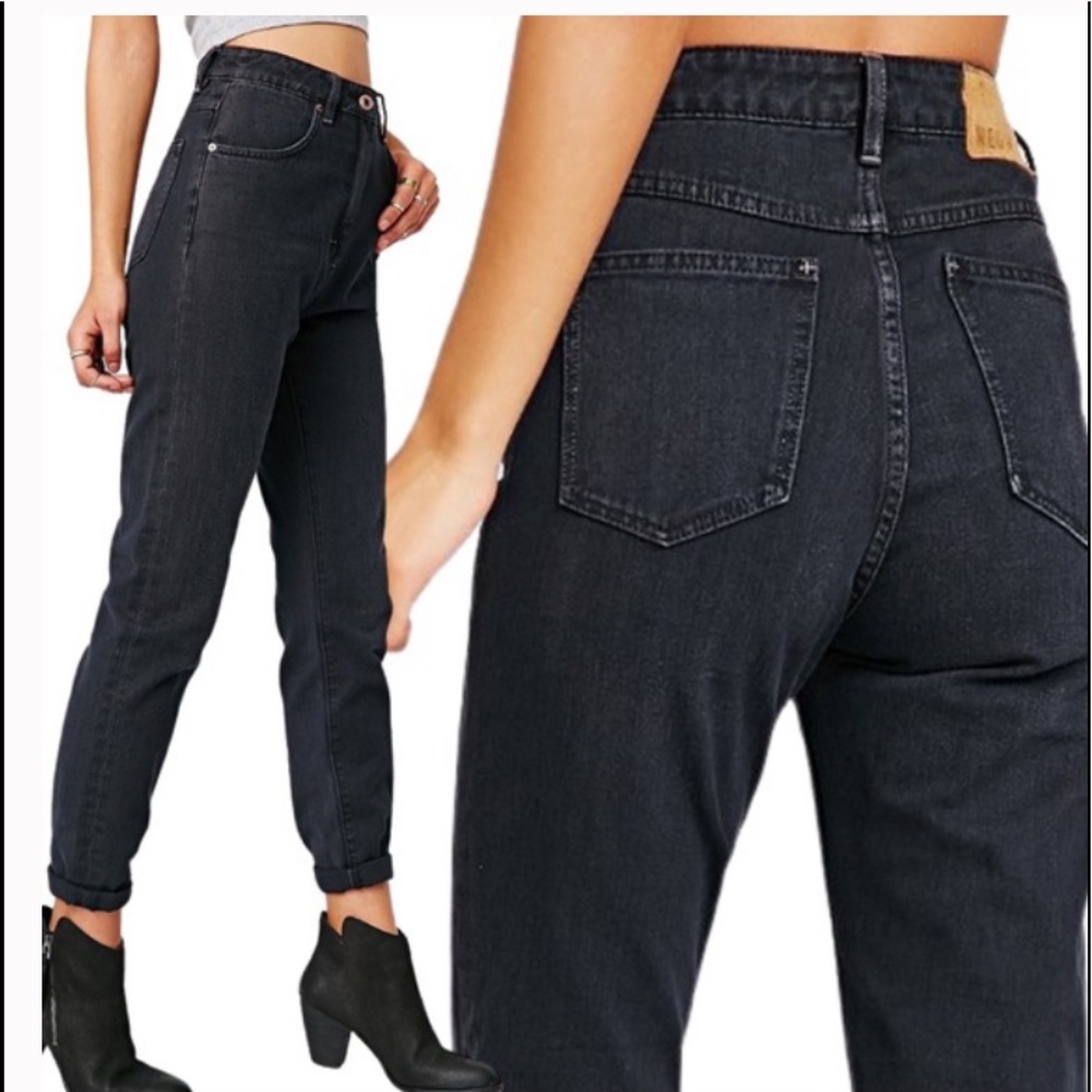 Vintage L. A. Blues Faded Black Mom Jeans 12